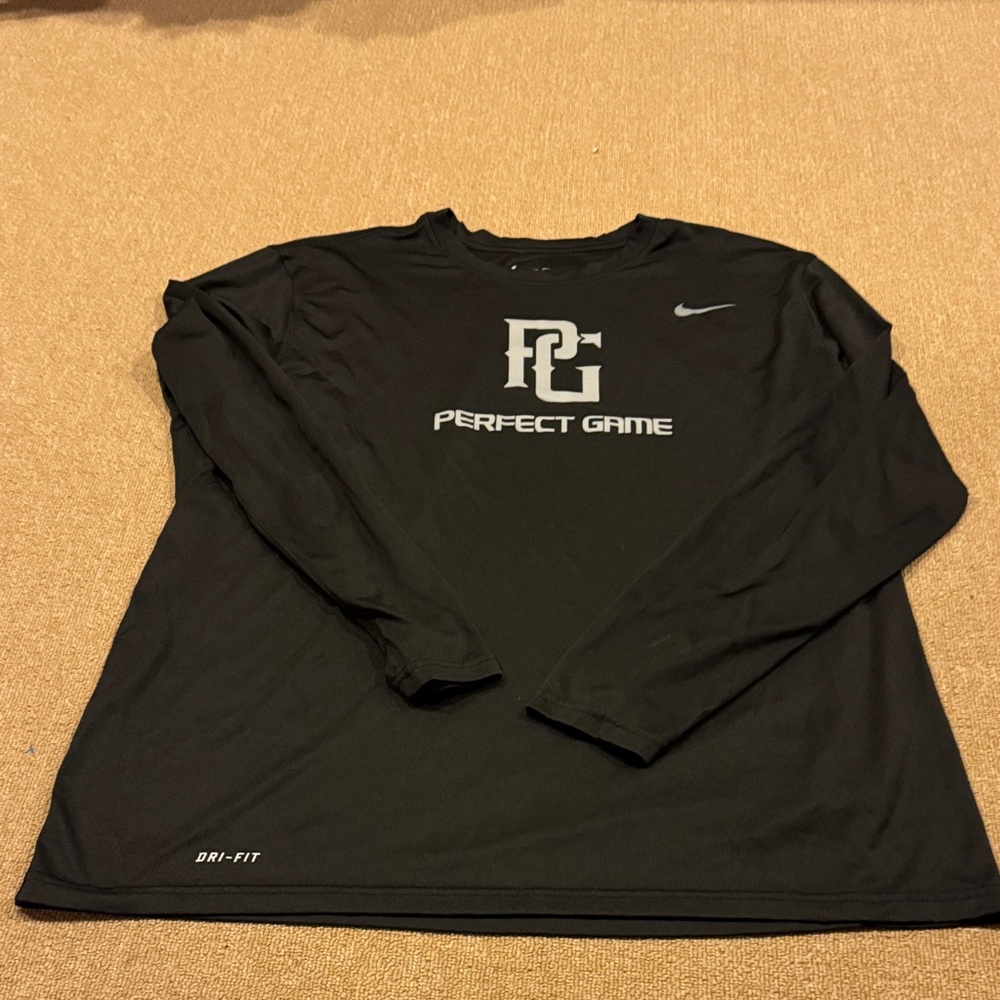 Nike Black Long-Sleeve Perfect Game Dri-FIT Shirt